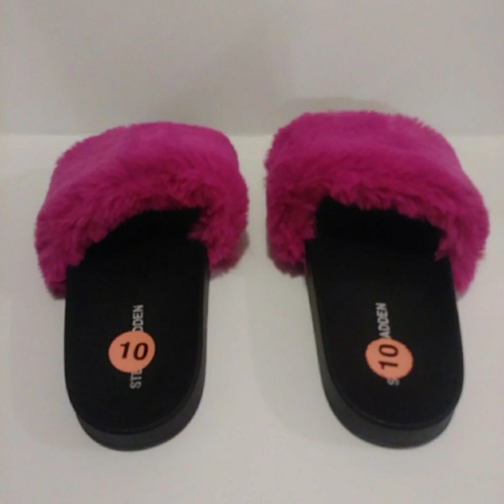Steve Madden Fur Slides Sandles